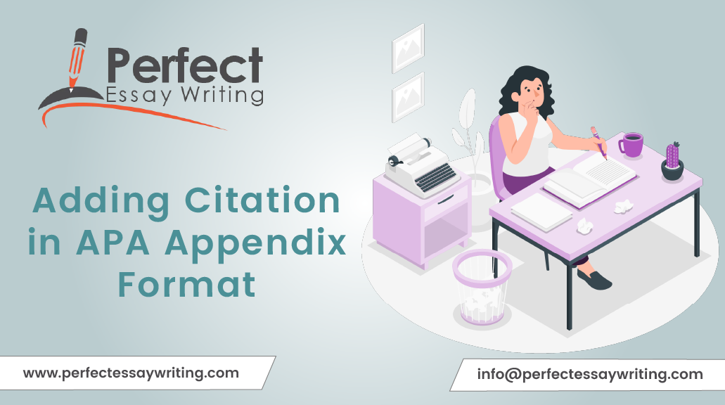 How to add citation in APA appendix format for a paper